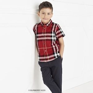 Burberry Children Red Checkered button down